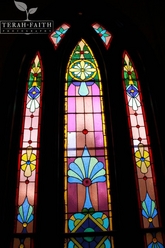 Original Stained Glass Window at The Olde North Chapel, Wedding Chapel, Richmond, Indiana